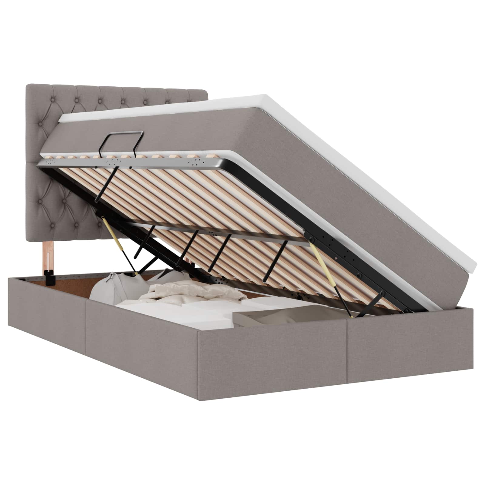 Laos voodi madratsiga Pruunikashall 120 x 200 cm Kunstnahk 2 Kõik vajalik sinu aeda ja koju! Laos voodi madratsiga Pruunikashall 120 x 200 cm Kunstnahk - Image 2