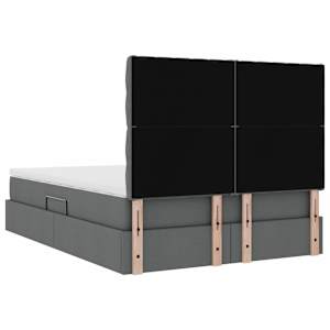 Postel s úložným prostorem a matrací Tmavě šedá 140 x 190 cm - obrázek 11