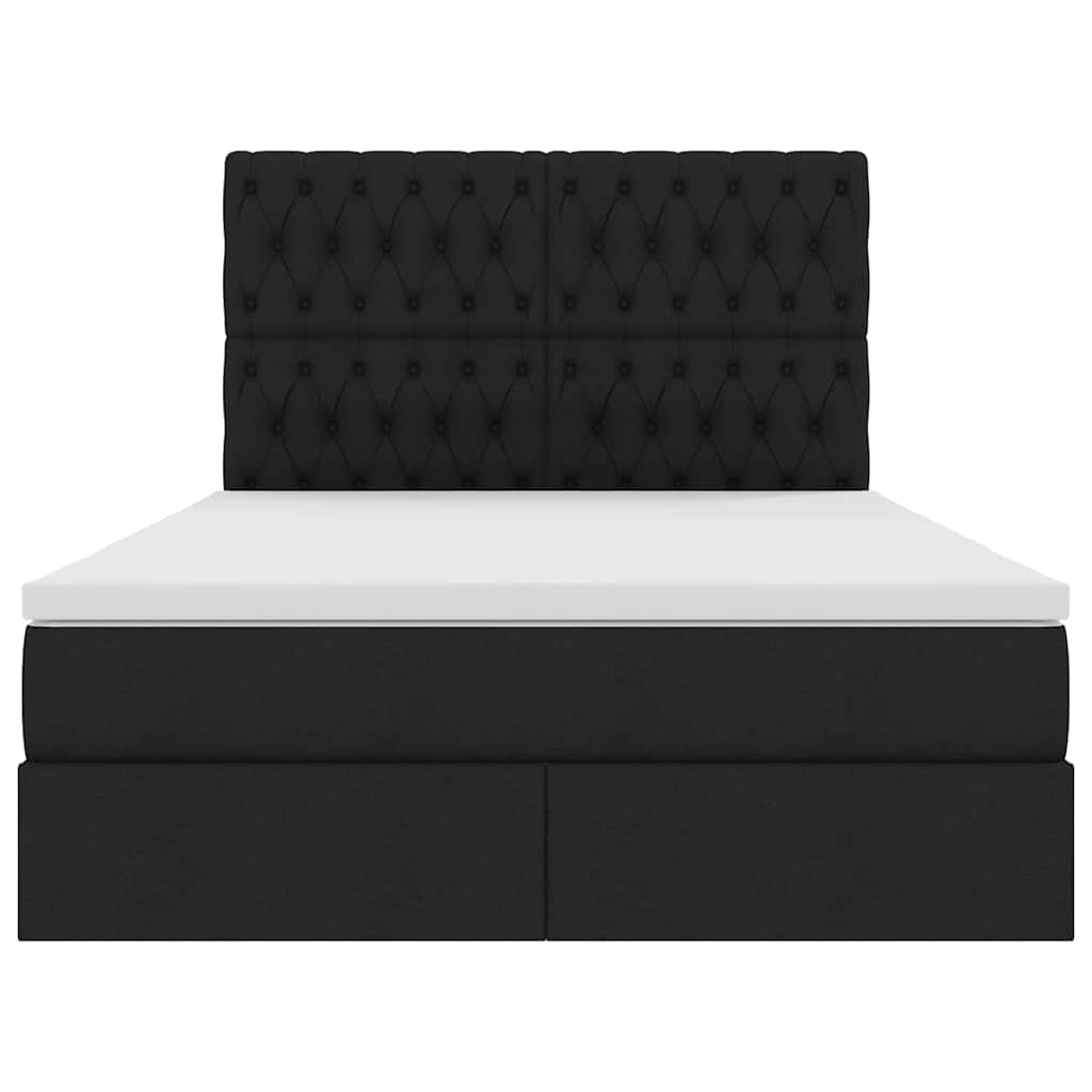 Laos voodi madratsiga peaga Must 140 x 190 cm Kunstnahk 7 Kõik vajalik sinu aeda ja koju! Laos voodi madratsiga peaga Must 140 x 190 cm Kunstnahk - Image 7