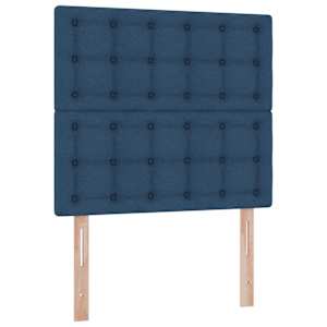Postel s úložným prostorem a matrací s čelo Modrá 100 x 200 cm - obrázek 9