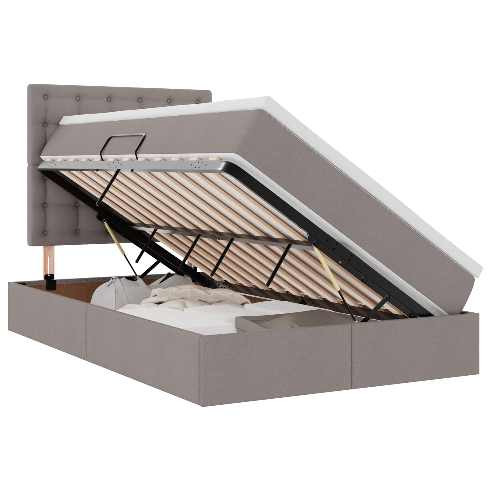 Laos voodi madratsiga Pruunikashall 120 x 200 cm Kunstnahk 2 Kõik vajalik sinu aeda ja koju! Laos voodi madratsiga Pruunikashall 120 x 200 cm Kunstnahk - Image 2