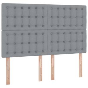 Postel s úložným prostorem a matrací Světle šedá 140 x 190 cm - obrázek 9