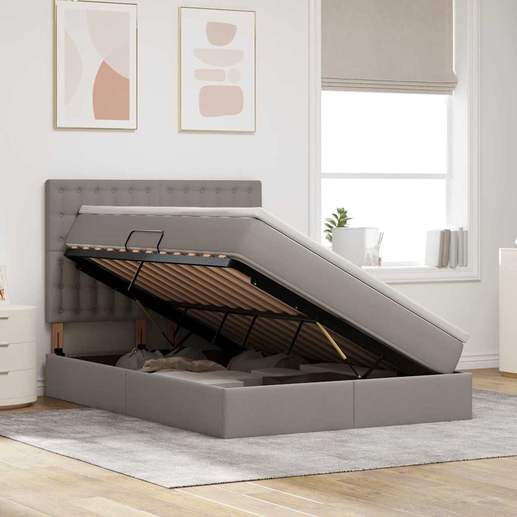 Laos voodi madratsiga Pruunikashall 140 x 200 cm Kunstnahk 4 Kõik vajalik sinu aeda ja koju! Laos voodi madratsiga Pruunikashall 140 x 200 cm Kunstnahk - Image 4