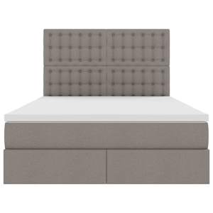 Postel s úložným prostorem a matrací s čelo Taupe 140 x 200 cm - obrázek 7