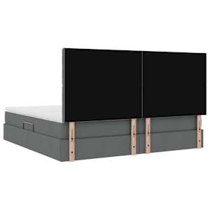 Postel s úložným prostorem a matrací Tmavě šedá 200 x 200 cm - obrázek 11
