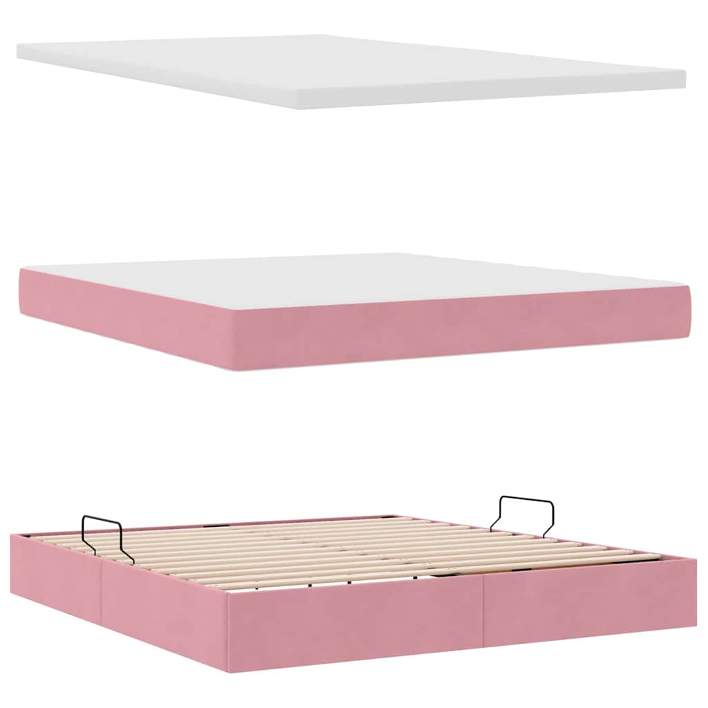 Postelja z dodatnim prostorom za shranjevanje in vzmetnico Roza - slika 8