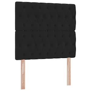Postel s úložným prostorem a matrací Černá 90 x 200 cm samet - obrázek 9