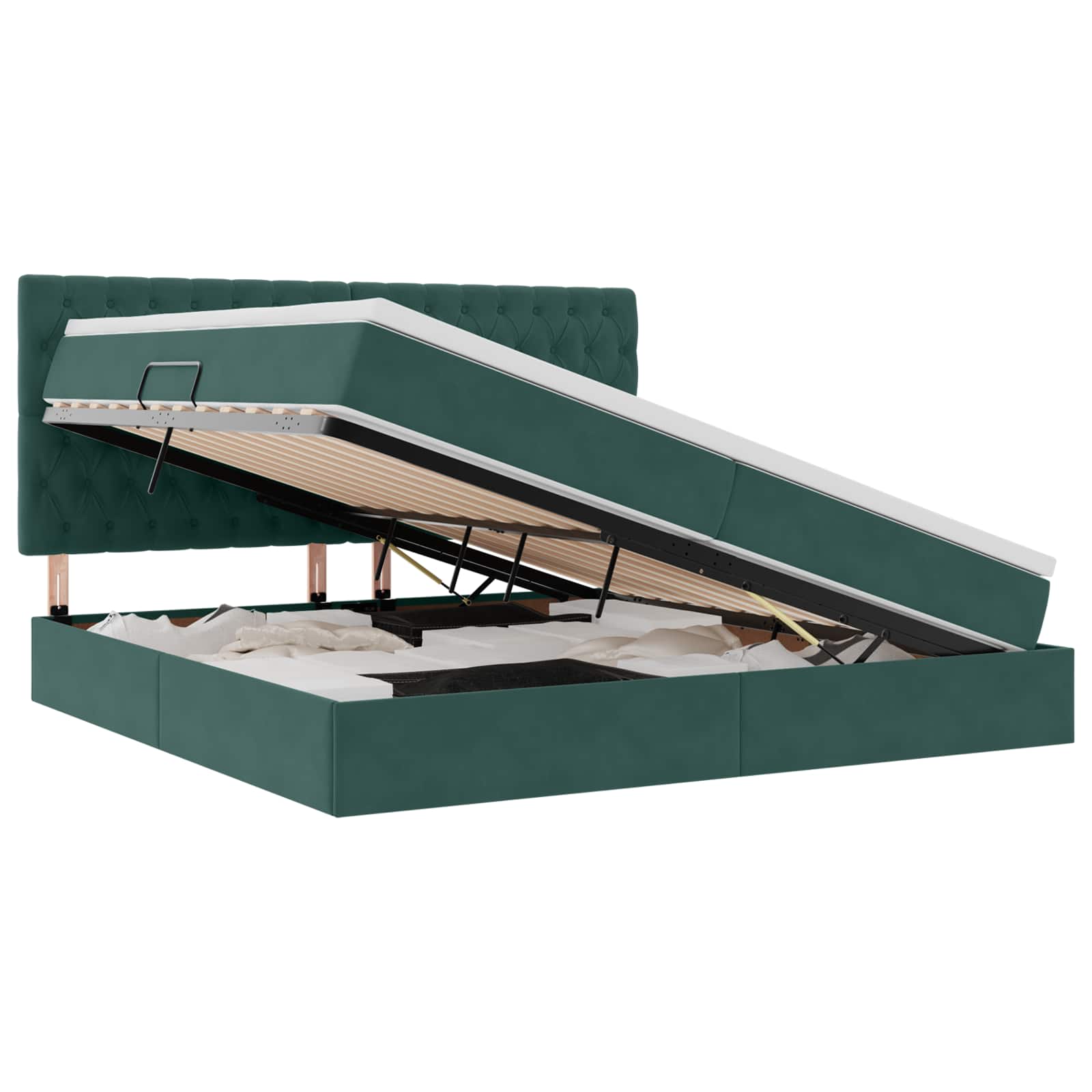 Postelja z dodatnim prostorom za shranjevanje in vzmetnico - slika 2