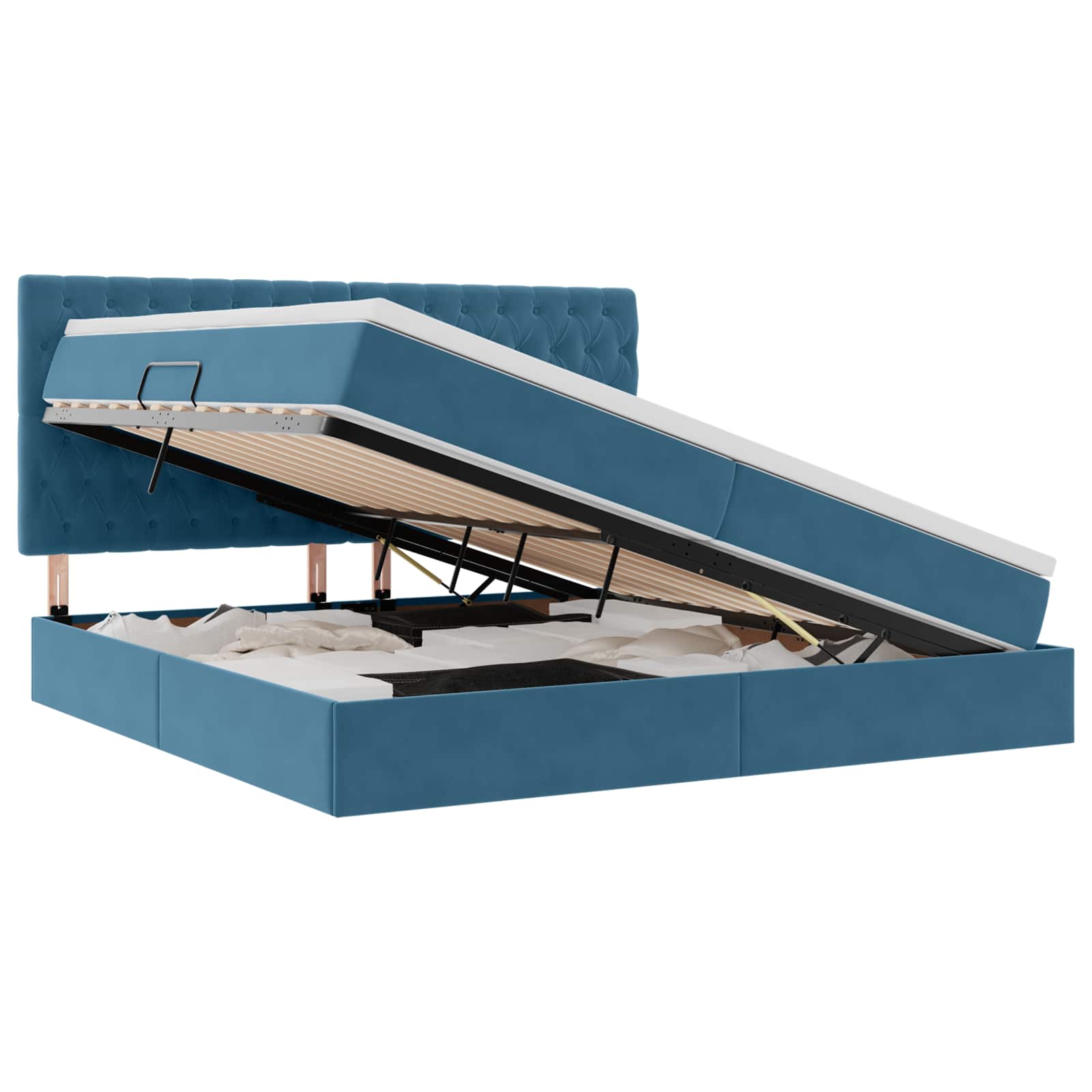 Postelja z dodatnim prostorom za shranjevanje in vzmetnico - slika 2