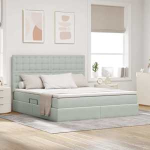 Postelja z dodatnim prostorom za shranjevanje in vzmetnico