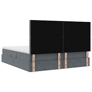 Postel s úložným prostorem a matrací Tmavě šedá 180 x 200 cm - obrázek 11