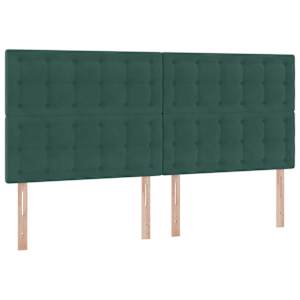 Postel s úložným prostorem a matrací Tmavě zelená 200 x 200 cm - obrázek 9