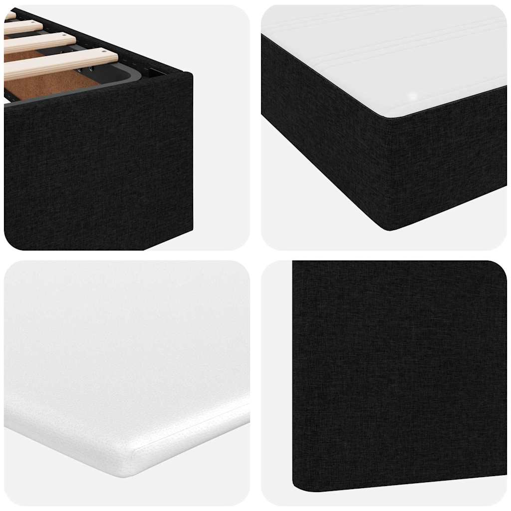 Postelja s shranjevanjem Črna 200 x 200 cm Umjetno usnje - slika 13