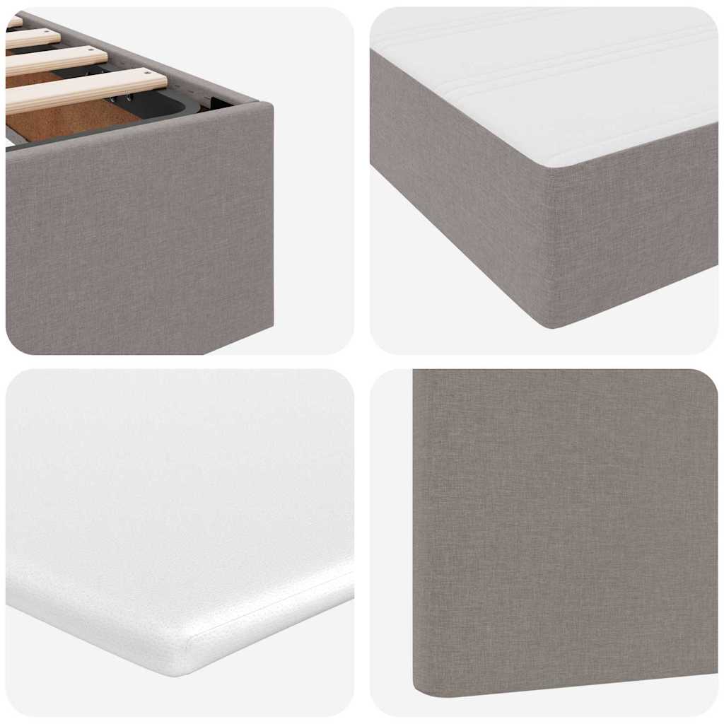 Postelja s shranjevanjem Taupe 200 x 200 cm Umjetno usnje - slika 13