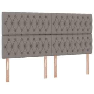 Postel s úložným prostorem s čelo Taupe 200 x 200 cm Umělá kůže - obrázek 9
