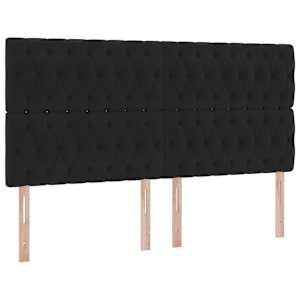 Postel s úložným prostorem s matrací Černá 200 x 200 cm samet - obrázek 9