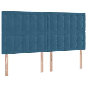 Postel s úložným prostorem Tmavě modrá 180 x 200 cm samet - obrázek 9