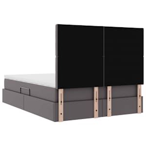 Postel s úložným prostorem a LED osvětlením Šedá 140 x 200 cm - obrázek 12