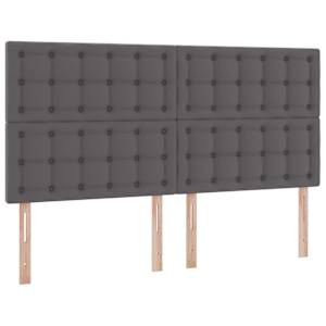 Postel s úložným prostorem a LED osvětlením Šedá 180 x 200 cm - obrázek 10