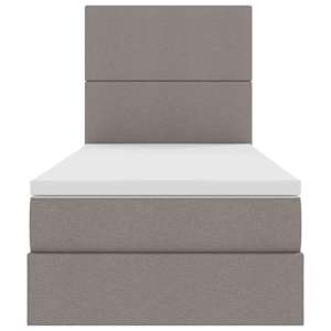 Postel s úložným prostorem a LED osvětlením Taupe 90 x 200 cm - obrázek 8