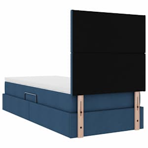 Postel s úložným prostorem a LED osvětlením Modrá 90 x 200 cm - obrázek 12