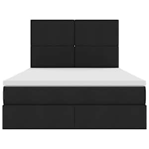 Postel s úložným prostorem a LED osvětlením Černá 140 x 190 cm - obrázek 8