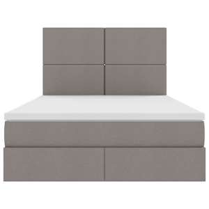 LED postel s úložným prostorem a matrací Taupe 140 x 200 cm - obrázek 8