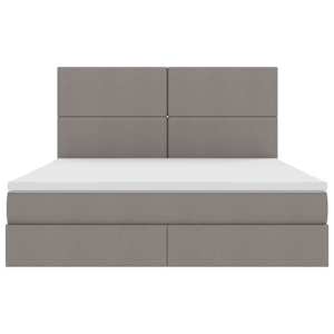 Postel s úložným prostorem a LED osvětlením Taupe 160 x 200 cm - obrázek 8
