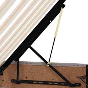 Postel s úložným prostorem a LED osvětlením Taupe 90 x 200 cm - obrázek 14