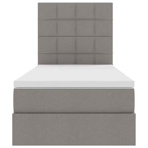 Postel s úložným prostorem a LED osvětlením Taupe 90 x 200 cm - obrázek 8