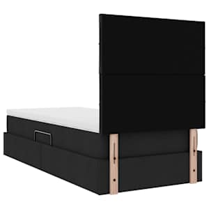 Postel s úložným prostorem a LED osvětlením Černá 100 x 200 cm - obrázek 12