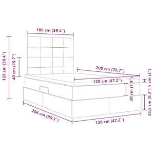 LED postel s úložným prostorem a matrací Modrá 120 x 200 cm - obrázek 17