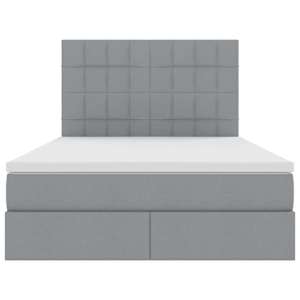 LED postel s úložným prostorem a matrací Světle šedá - obrázek 8
