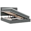 vidaXL LED-iga voodiraam koos madratsiga Tumehall 160 x 200 cm kangas