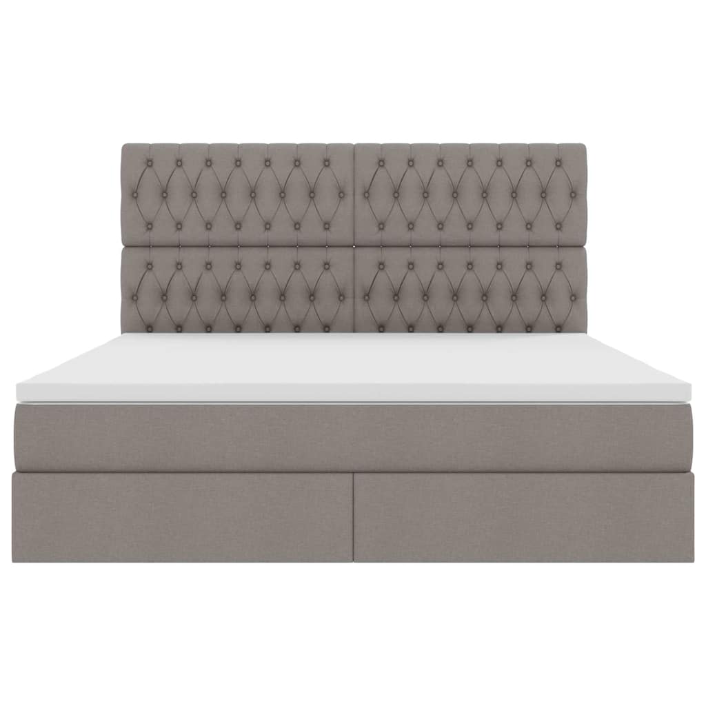 Postel s úložným prostorem a LED osvětlením Taupe 180 x 200 cm - obrázek 8