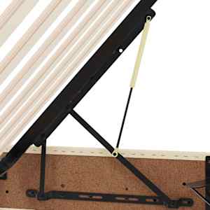 Postel s úložným prostorem a LED osvětlením Krémová 90 x 190 cm - obrázek 14