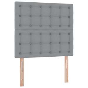 LED postel s úložným prostorem a matrací Světle šedá - obrázek 10