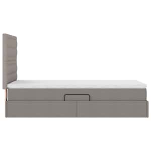 Postel s úložným prostorem a LED osvětlením Taupe 100 x 200 cm - obrázek 11