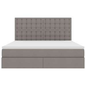 Postel s úložným prostorem a LED osvětlením Taupe 180 x 200 cm - obrázek 8