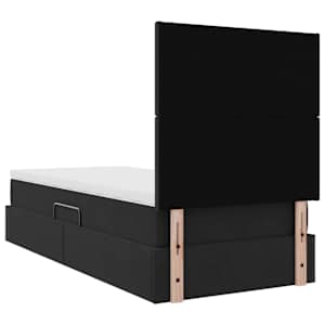 Postel s úložným prostorem a LED osvětlením Černá 100 x 200 cm - obrázek 12
