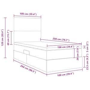 Postel s úložným prostorem a LED osvětlením Tmavě zelená samet - obrázek 17