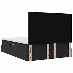 LED postel s úložným prostorem a matrací Černá 140 x 200 cm - obrázek 12