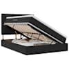 vidaXL LED-iga voodiraam koos madratsiga Must 140 x 200 cm Samet