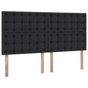 Postel s úložným prostorem a LED osvětlením Černá 200 x 200 cm - obrázek 10
