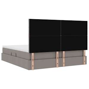 LED postel s úložným prostorem a matrací Taupe 180 x 200 cm - obrázek 13