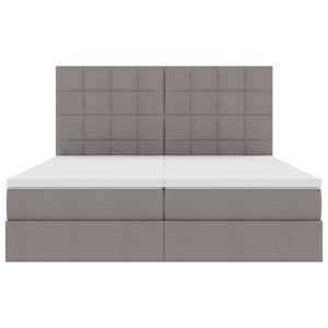 LED postel s úložným prostorem a matrací Taupe 200 x 200 cm - obrázek 11