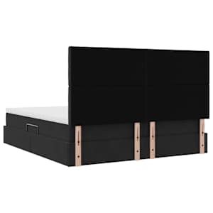 LED postel s úložným prostorem a matrací Černá 180 x 200 cm - obrázek 13