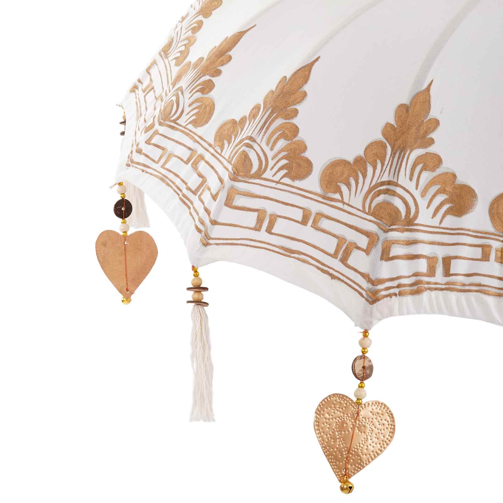 Balinesischer Sonnenschirm mit Sockel Creme 95 x 95 x 260 cm – Ansicht 6