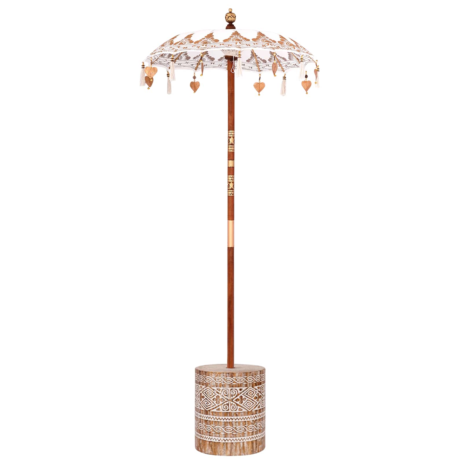 Balineesia vihmavari koos alusega cream 95 x 95 x 260 cm