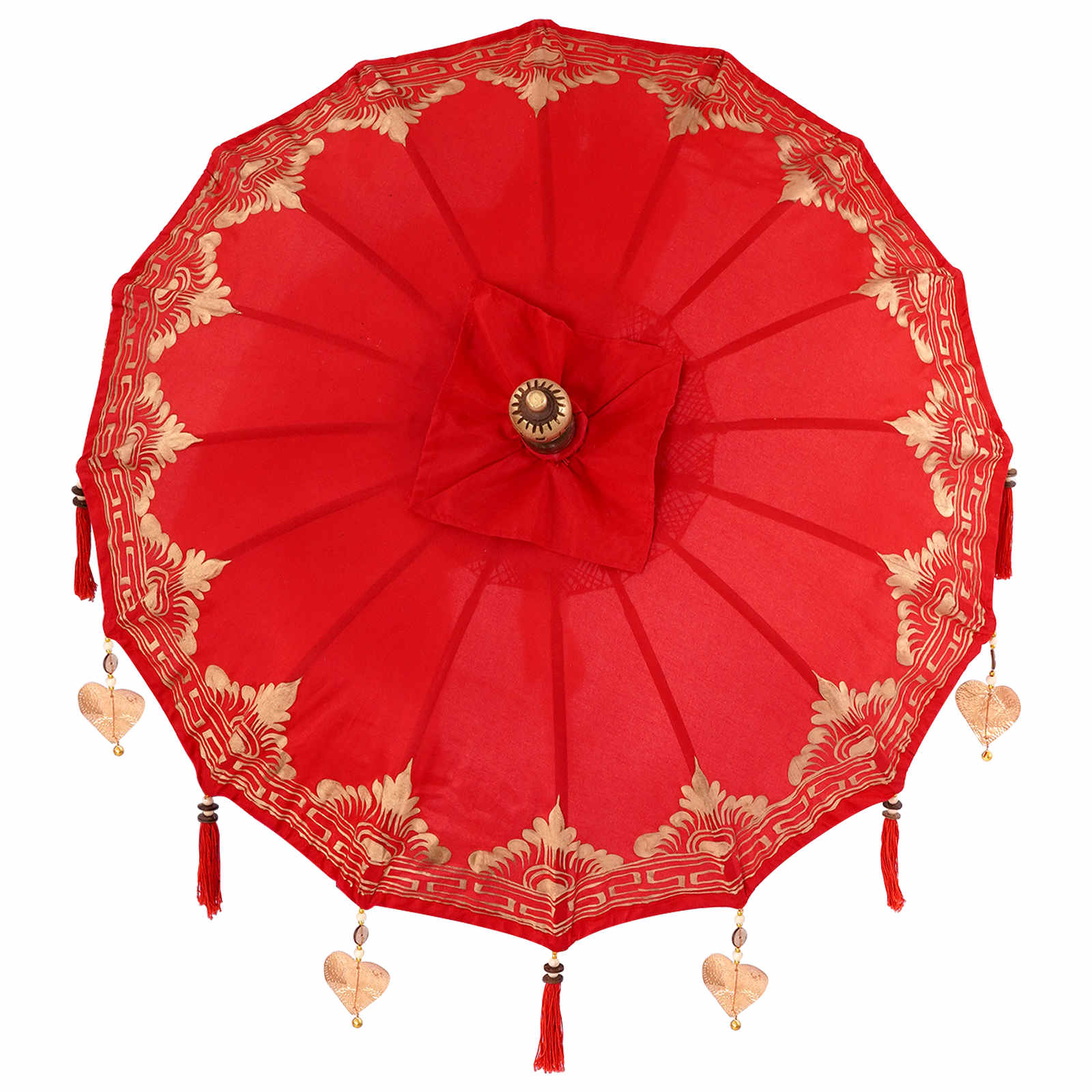 Balinese parasol met basis Rood 95 x 95 x 260 cm image 7